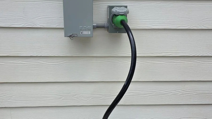 Generator inlet installation by Shocking Electric Solutions in Newnan, GA